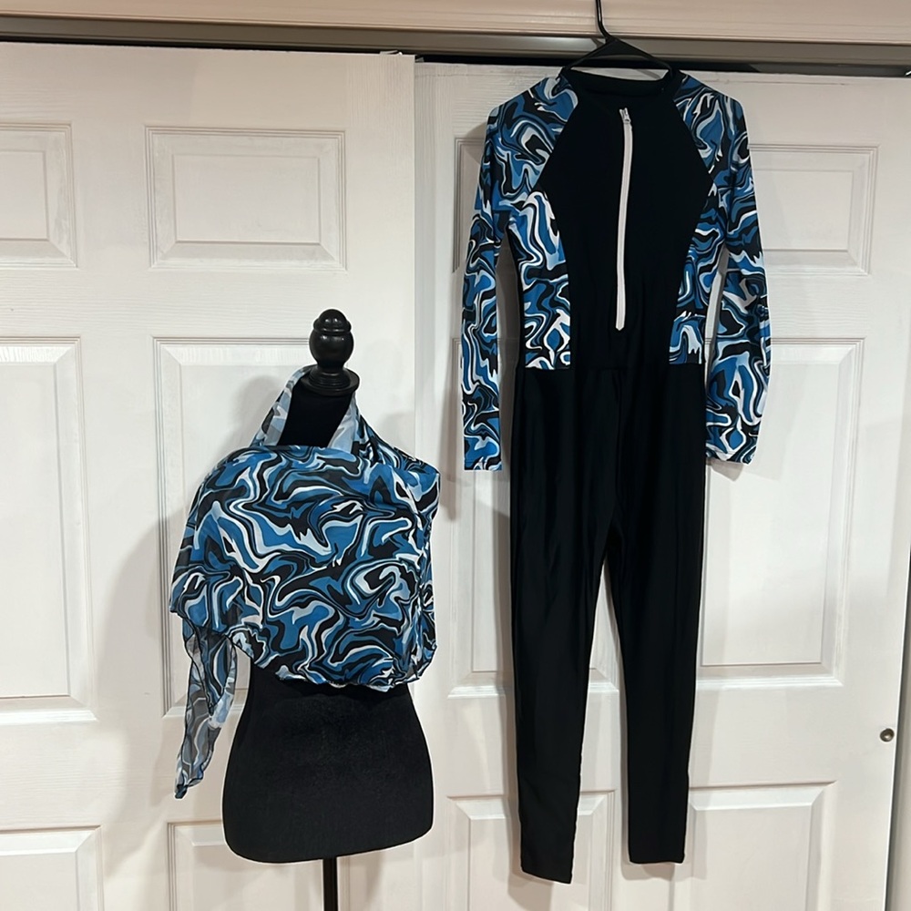 NEW💙Women's Blue and Black Swim Set - Picture 5 of 14